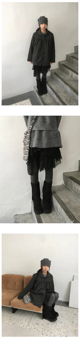 Balloon Big Button Coat