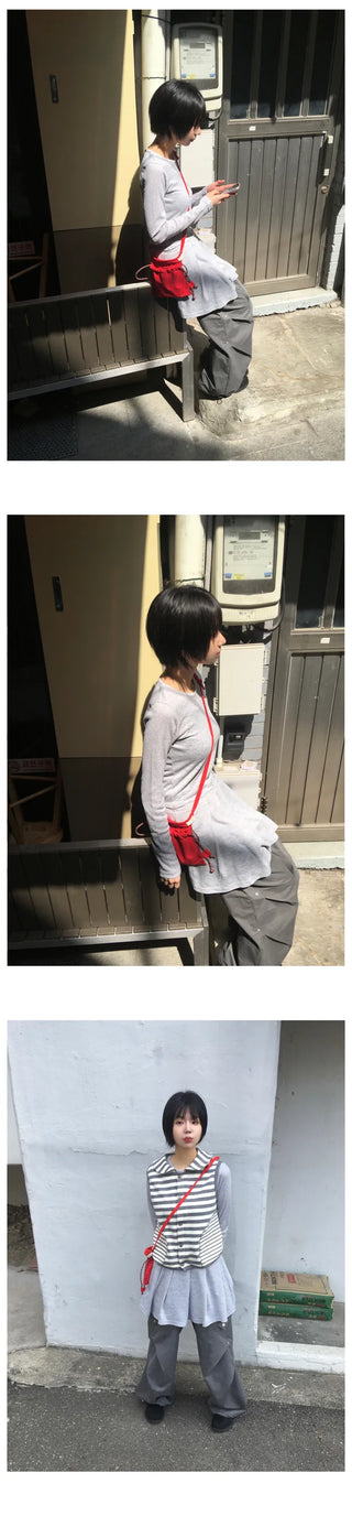 (3 colors) Colored drawstring bag
