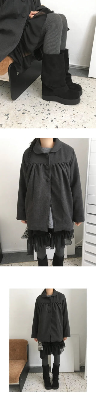 Balloon Big Button Coat