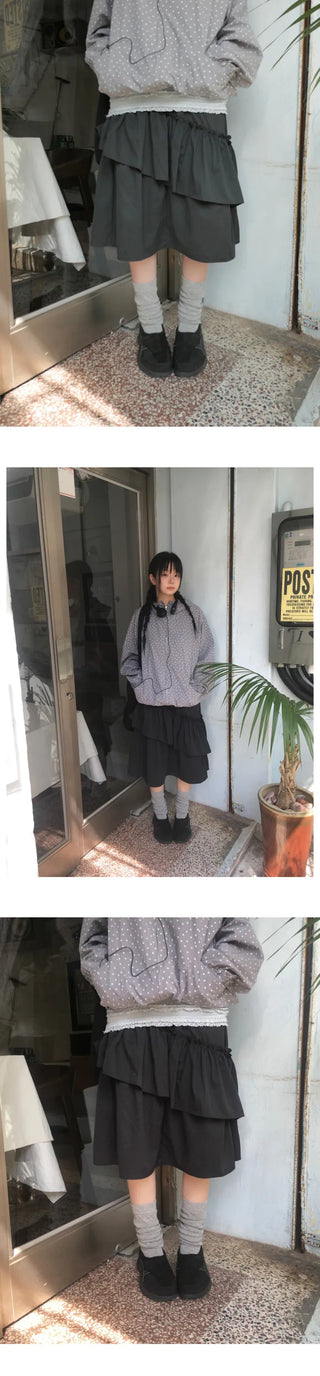 Star-patterned mountain parka with drawstring