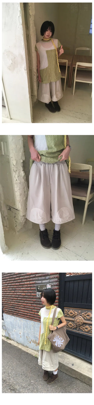 [3 colors] Half Bermuda Shorts