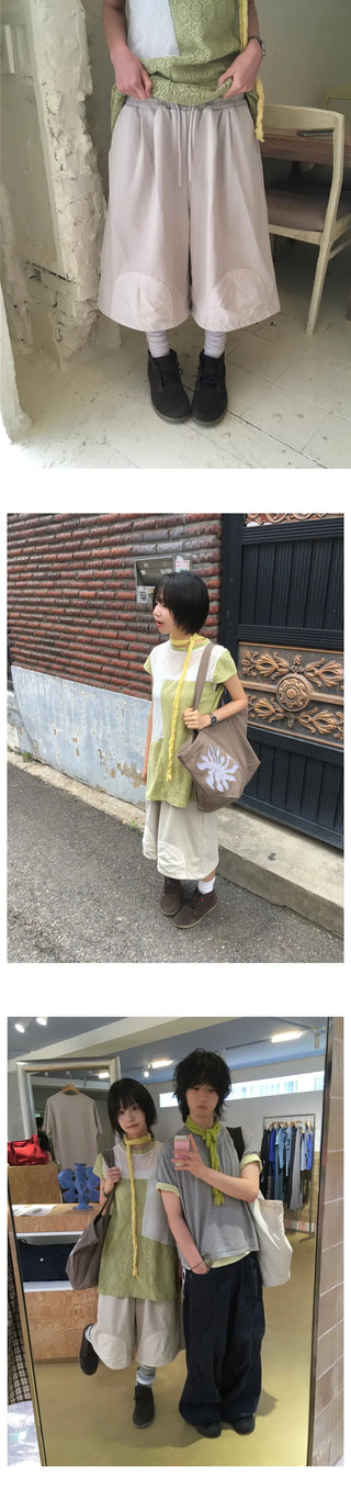 [3 colors] Corsage Lace T-shirt