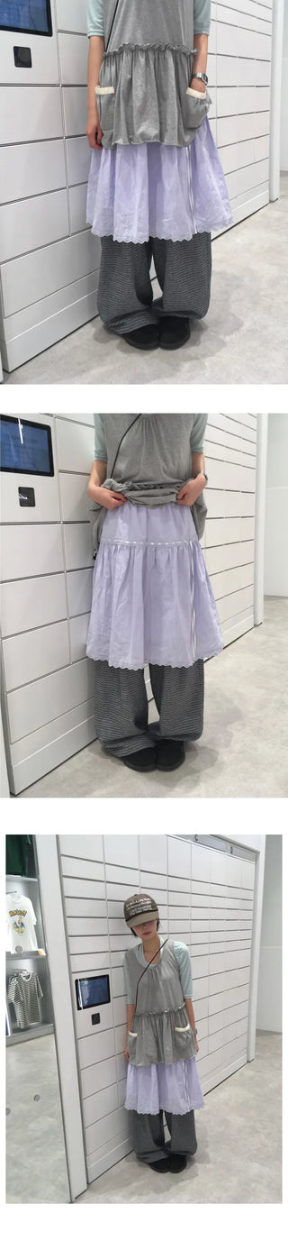 [3 colors] Striped Wide Pants