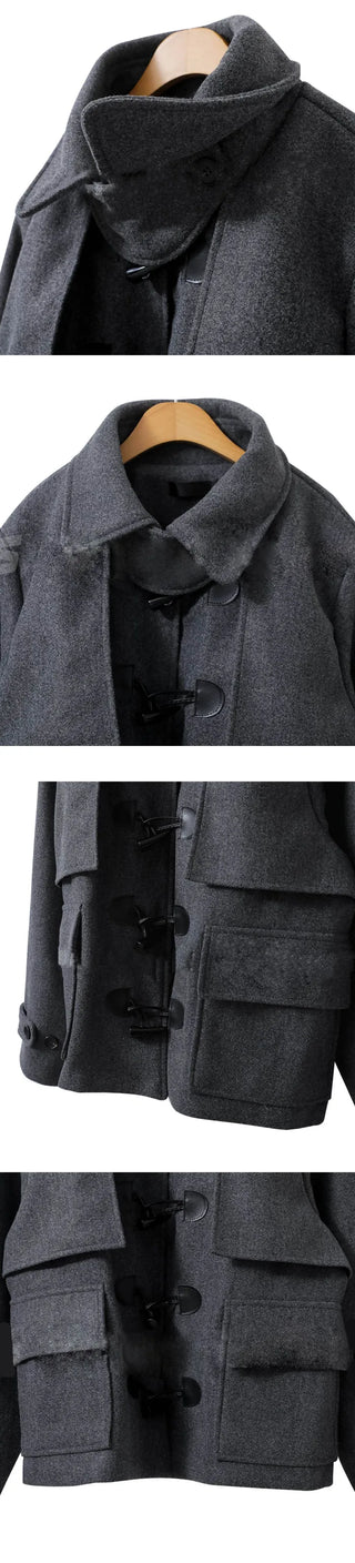 Big Collar Half Duffle Coat (2c)