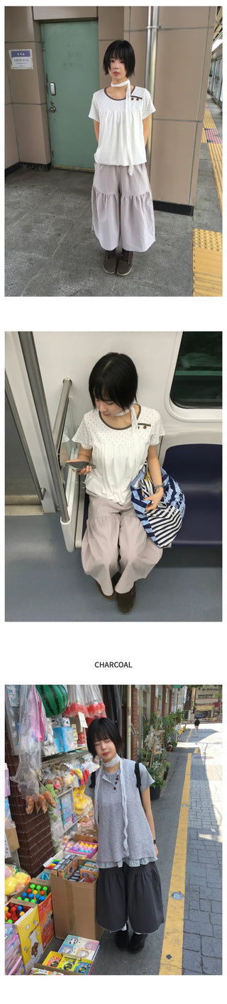 [3 colors] Shirred Bermuda Shorts
