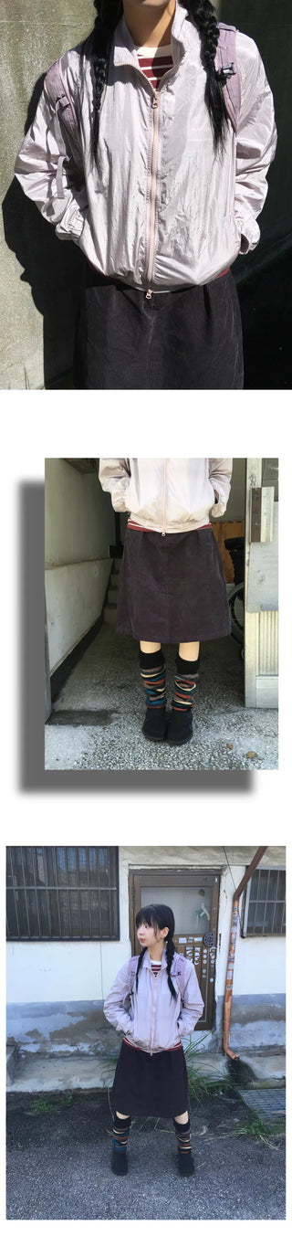 (4 colors) Striped Round T-shirt
