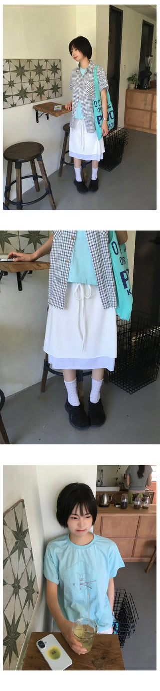 [5 colors] Layered skirt