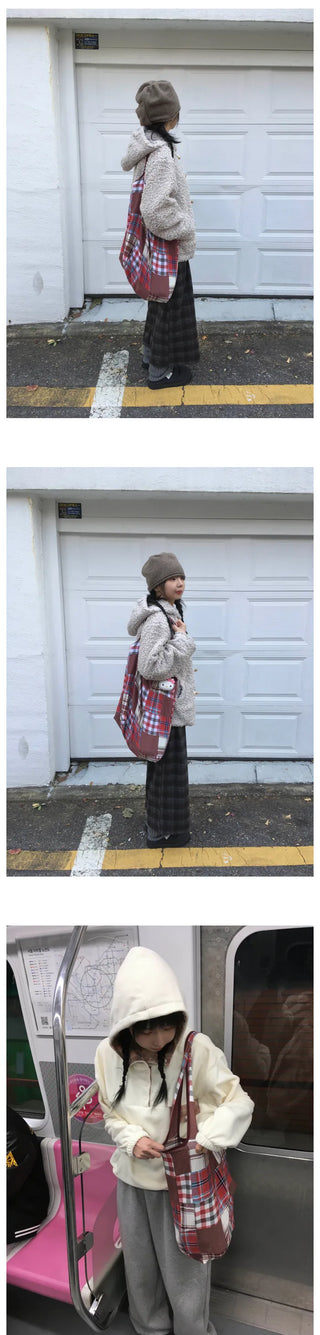 (2 color) Checkered bag