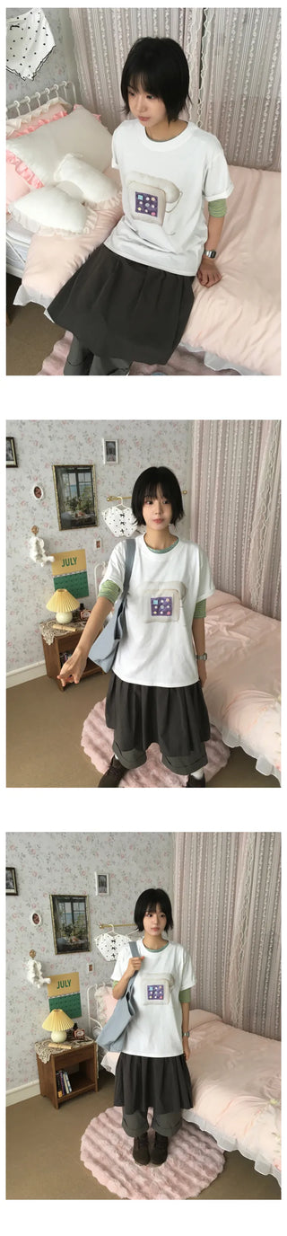 [3 colors] Button Bermuda shorts