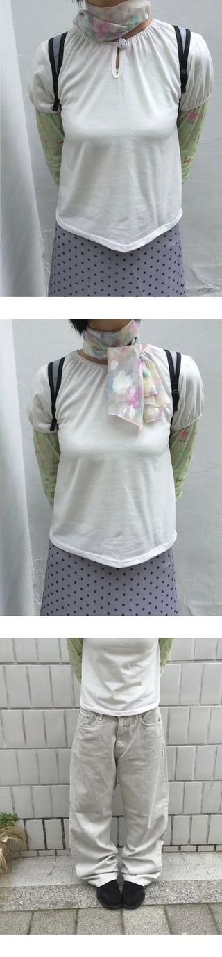 [3 colors] Dot T-shirt