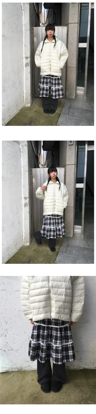 (3 colors) Checkered Mini Skirt