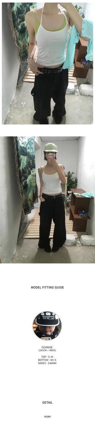[3 colors] Halter Layered Sleeveless Top