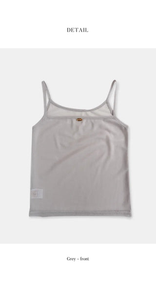 Mesh layered sleeveless top