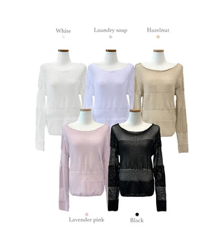 Wave sheer net mesh knit (5 colors)