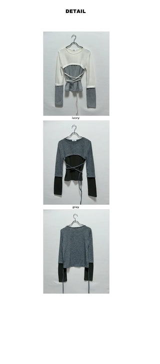 Two-tone strap t-shirt