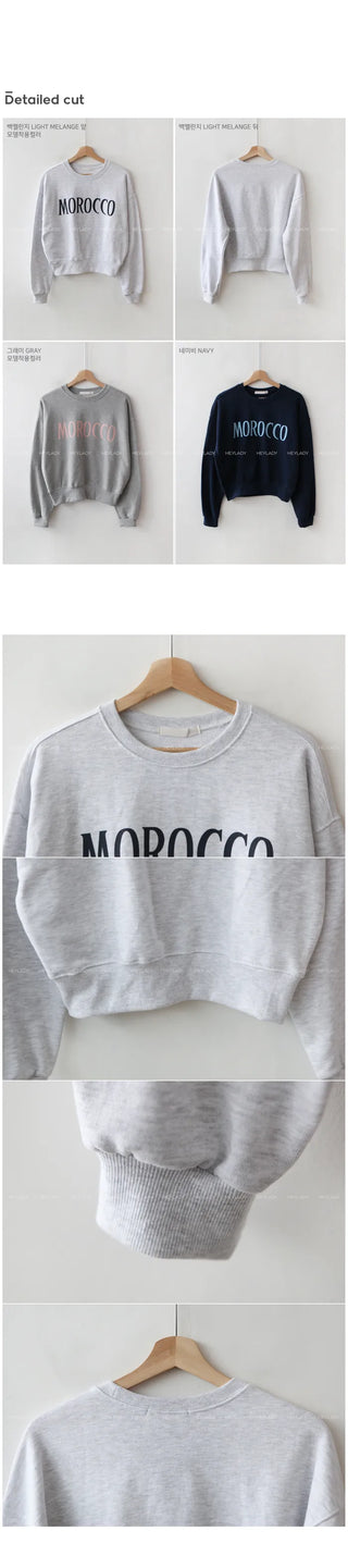 Lettering Cotton Sweatshirt