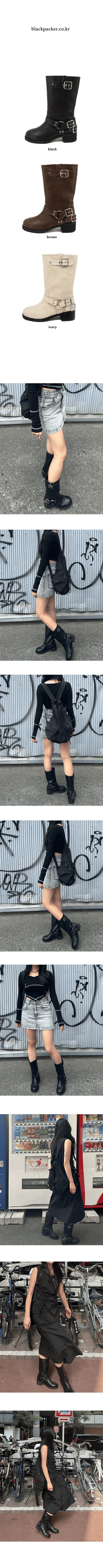 Buckle biker boots