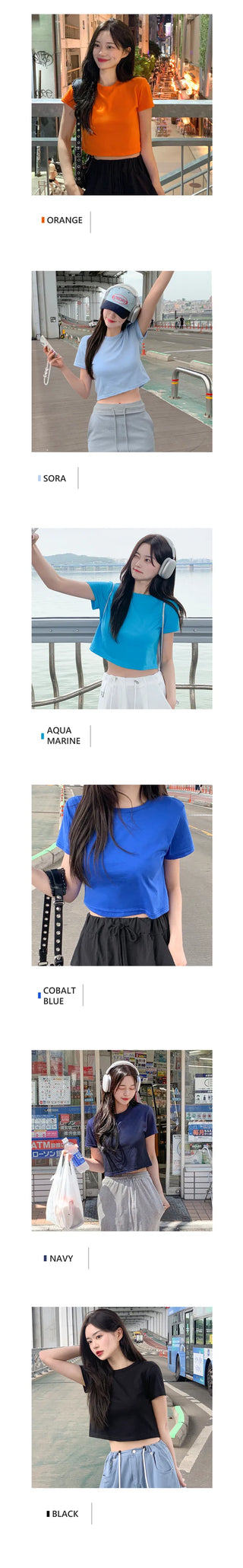 Basic Cropped T-Shirt (12 colors)