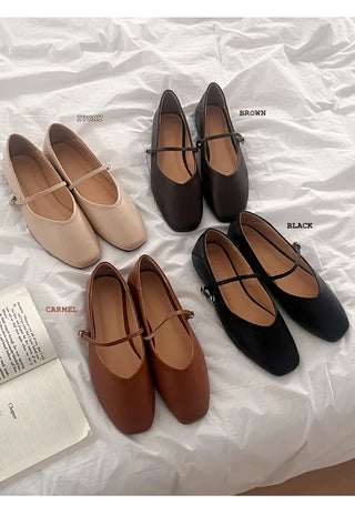 Slim Leather Mary Janes