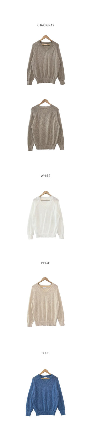 V-neck knit (5 colors)