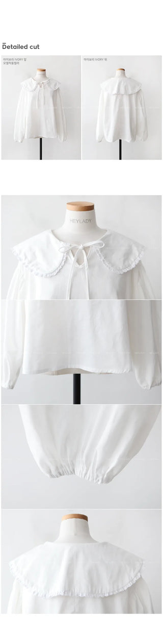 Ribbon lace blouse