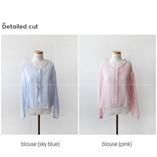 [SET] Blouse + Sleeveless Set