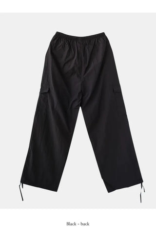 Slit Wide Nylon Pants