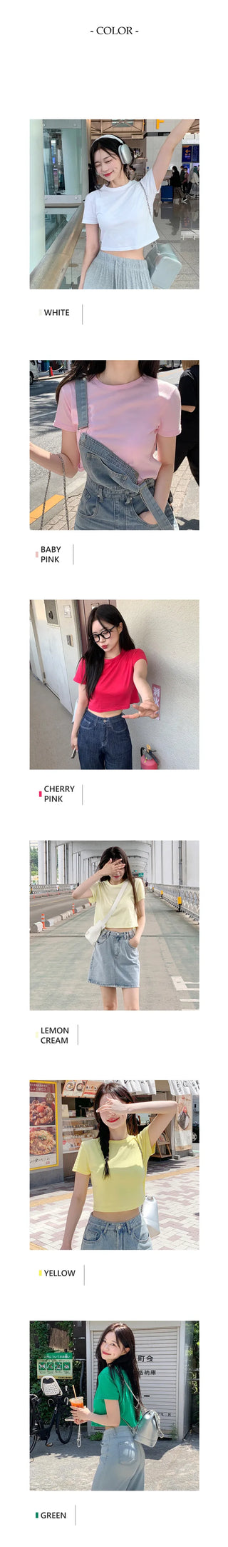 Basic Cropped T-Shirt (12 colors)