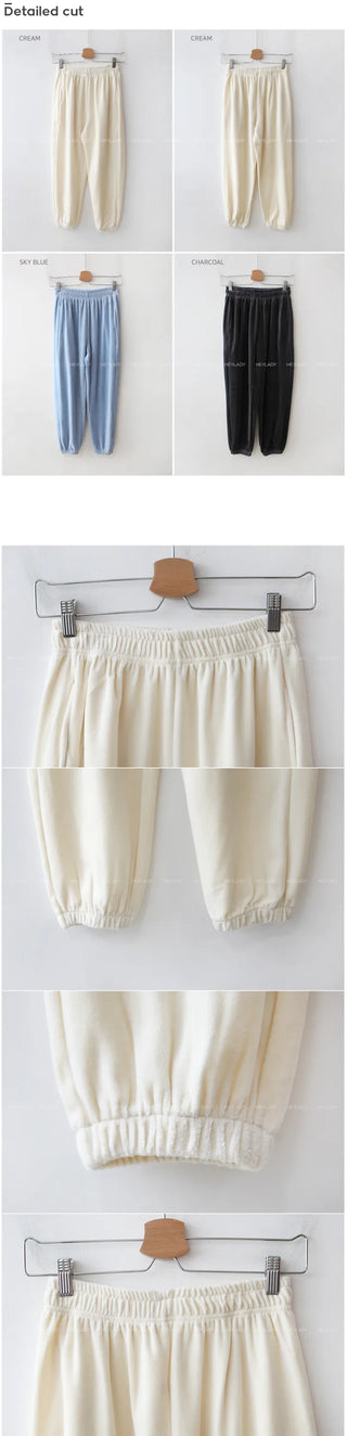 Velour jogger pants
