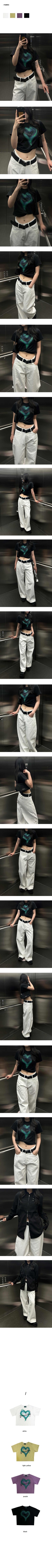 Heart Cropped Short-Sleeve T-Shirt