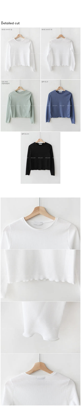 Waffle long-sleeved T-shirt
