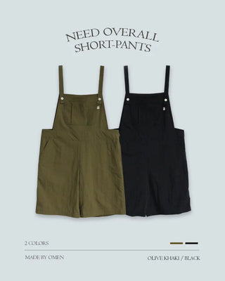 Overalls with 5/8 length shorts, 2 colors!