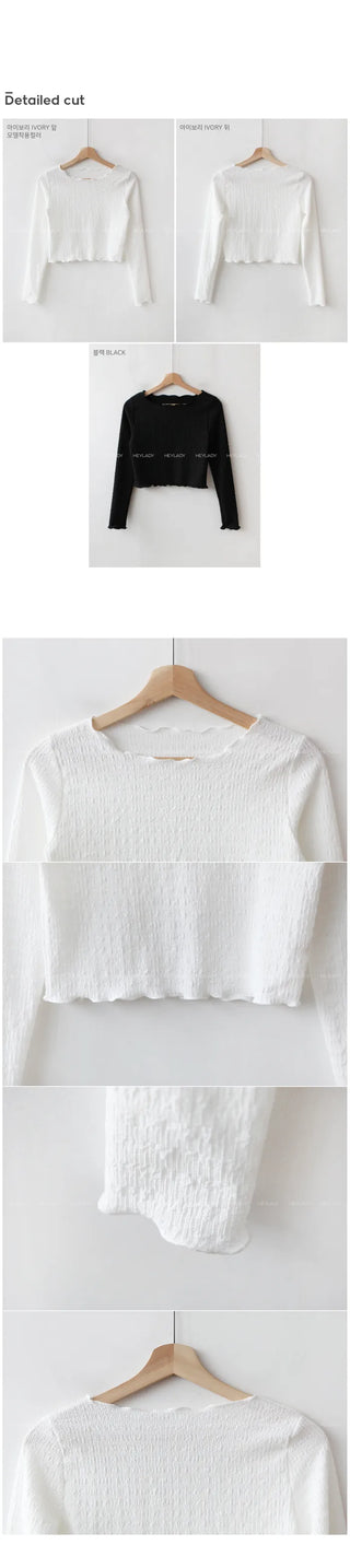 Wrinkle Wave Cropped T-Shirt