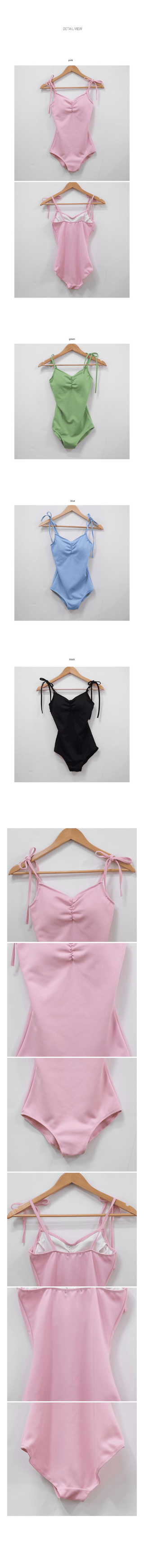 [With built-in cups] Shirred monokini