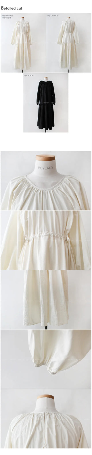 Shirred long dress