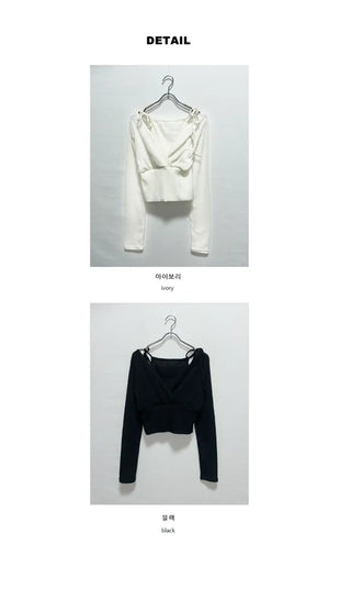 Strap Ribbon Wrap Shirt