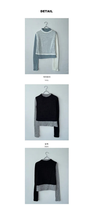 [SET] Two-tone Warmer T-shirt