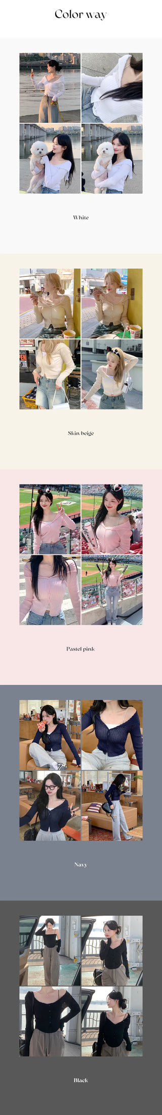Summer Sailor Collar Cardigan (5 colors)