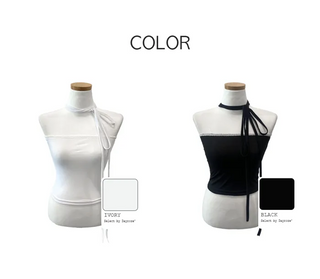 Lace strap sleeveless top (2 colors)