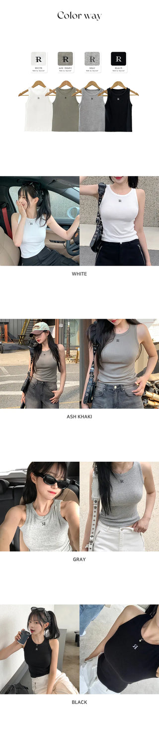 Day Slim Rib Sleeveless Top (4 colors)