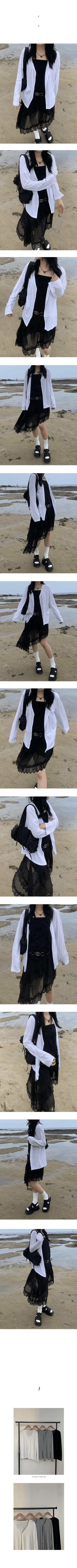 V-neck loose cardigan