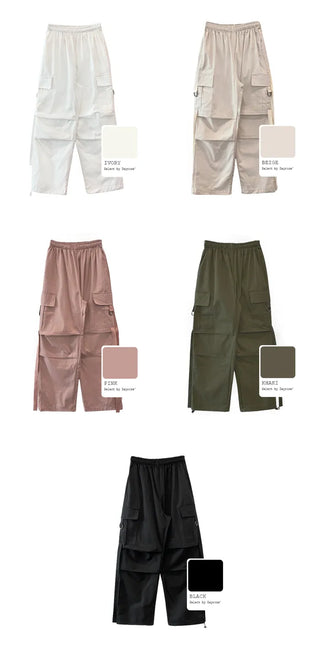 Cotton strap cargo pants (5 colors)