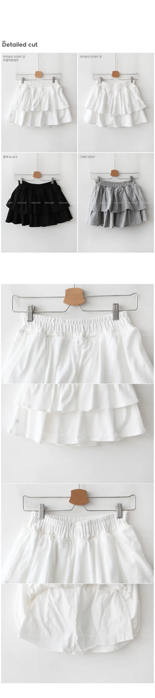 Tiered skirt mini skirt