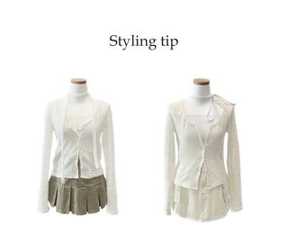 Lace layered cardigan (3 colors)