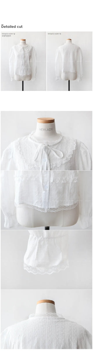 Lace cotton blouse
