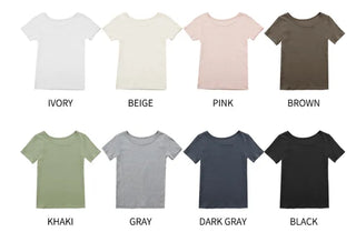 [8 colors] Crew neck T-shirt
