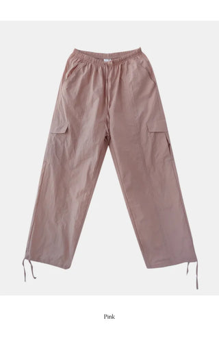Slit Wide Nylon Pants
