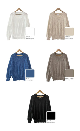 V-neck knit (5 colors)
