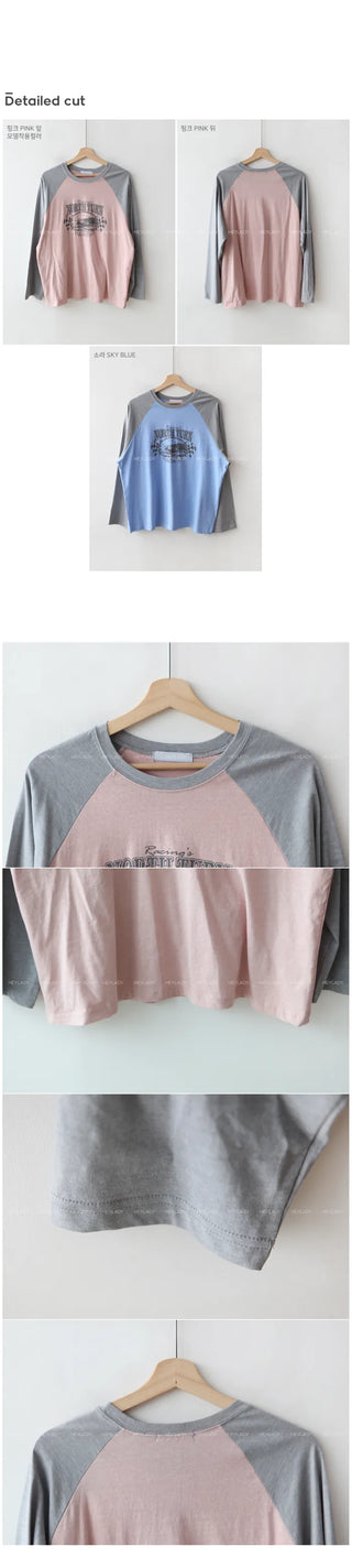 Lettering Raglan T-Shirt