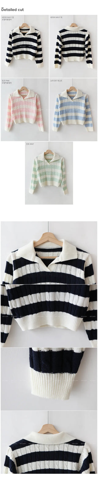 Twisted border color knit